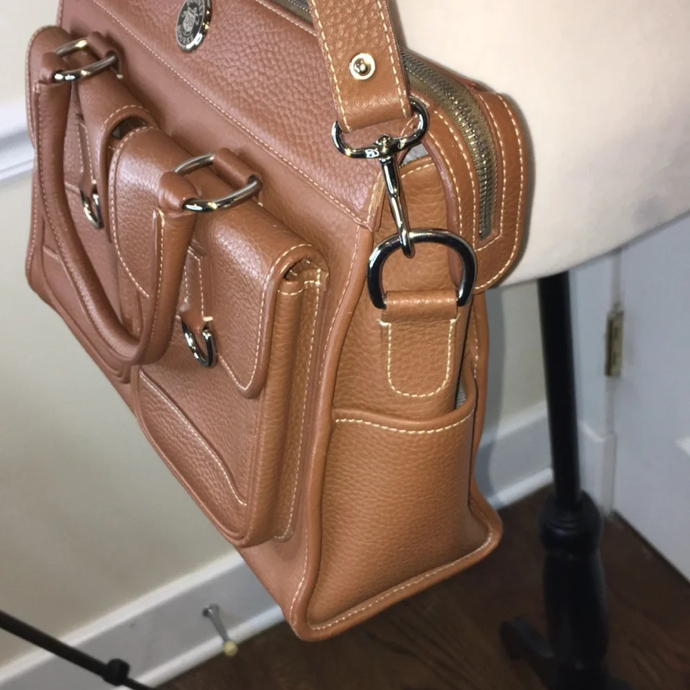 Vintage DOONEY BOURKE Brown Leather Messenger Laptop Shoulder Bag Briefcase